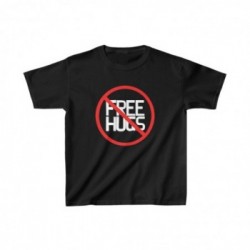 (No) Free Hugs Youth Cotton Tee (Circle) Black Edition